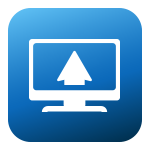 computer with arrow icon