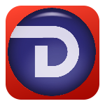letter D in a circle icon