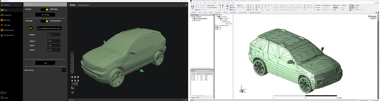 Radar geometry input
